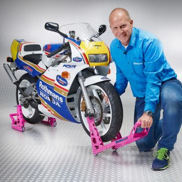 Motorrad Montageständer MotoGP (Vorderrad + Hinterrad) - Rosa