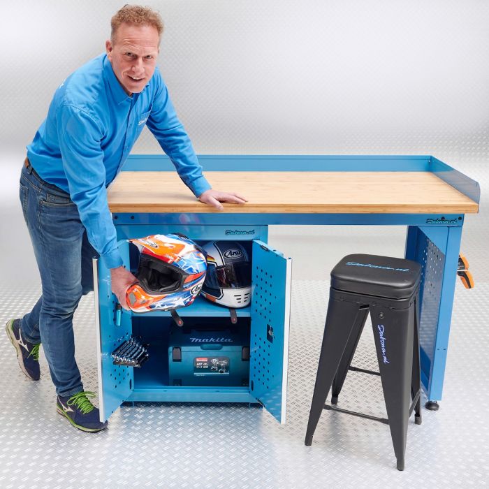Werkbank PRO 150 cm mit Versand - Werkstattschrank - kaufen online blau Kostenloser