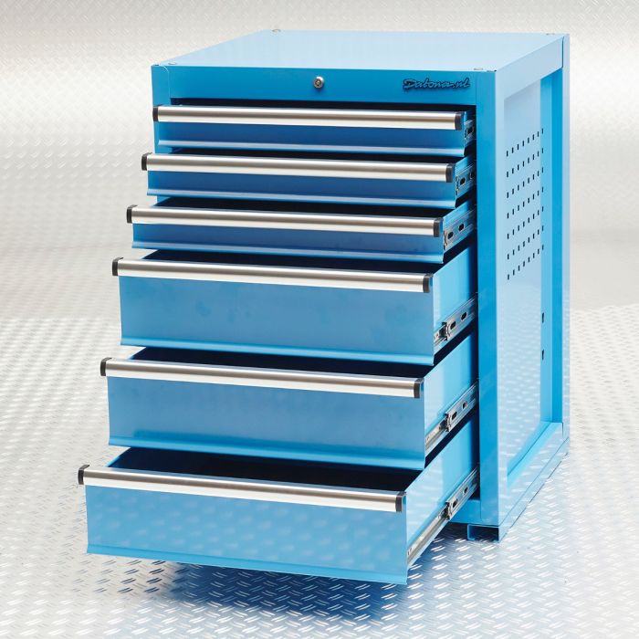 Werkbank PRO, 12 Werkblatt - Eichen Schubladen 150 mit - cm Blau